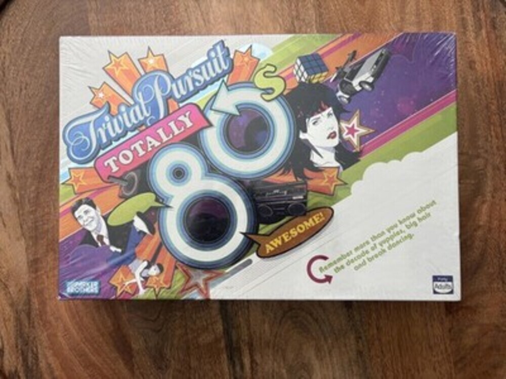 Trivial Pursuit Totally 80s Board Game Adults Hasbro New Sealed 2-4 Players